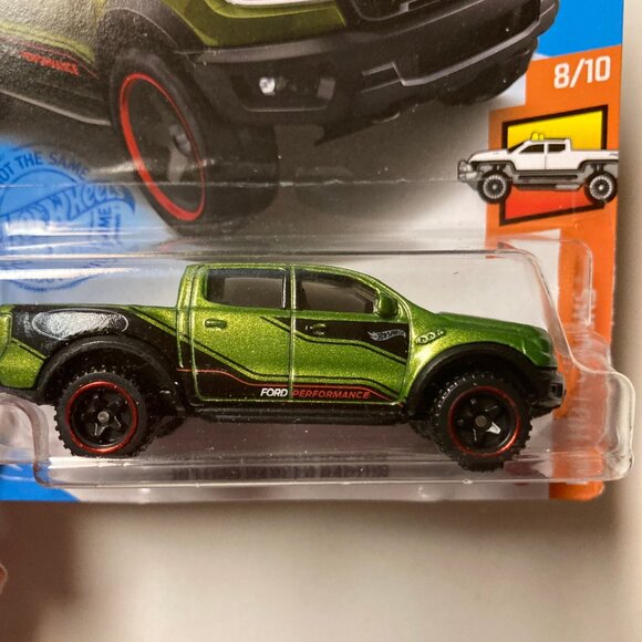 Hotwheels 2019 Ford Ranger Raptor, Green, HW Hot Trucks, 8/10 #236/250 - Picture 8 of 12